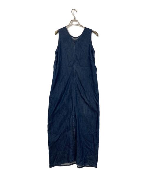 MACPHEE（マカフィー）MACPHEE (マカフィー) コットンセルロースデニム ノースリーブワンピース インディゴ サイズ:36の古着・服飾アイテム
