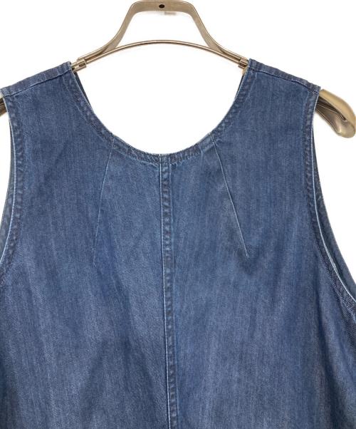MACPHEE（マカフィー）MACPHEE (マカフィー) コットンセルロースデニム ノースリーブワンピース インディゴ サイズ:36の古着・服飾アイテム