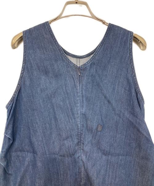 MACPHEE（マカフィー）MACPHEE (マカフィー) コットンセルロースデニム ノースリーブワンピース インディゴ サイズ:36の古着・服飾アイテム