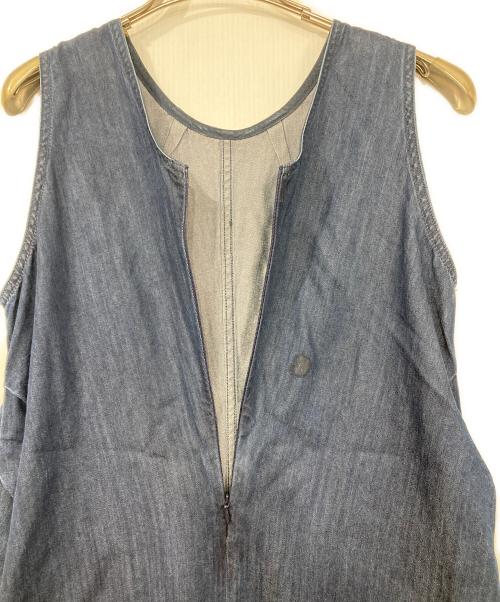 MACPHEE（マカフィー）MACPHEE (マカフィー) コットンセルロースデニム ノースリーブワンピース インディゴ サイズ:36の古着・服飾アイテム