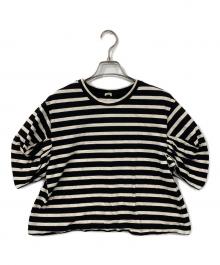 IENA（イエナ）の古着「ボリュームスリーブTシャツ」｜ブラック×ホワイト