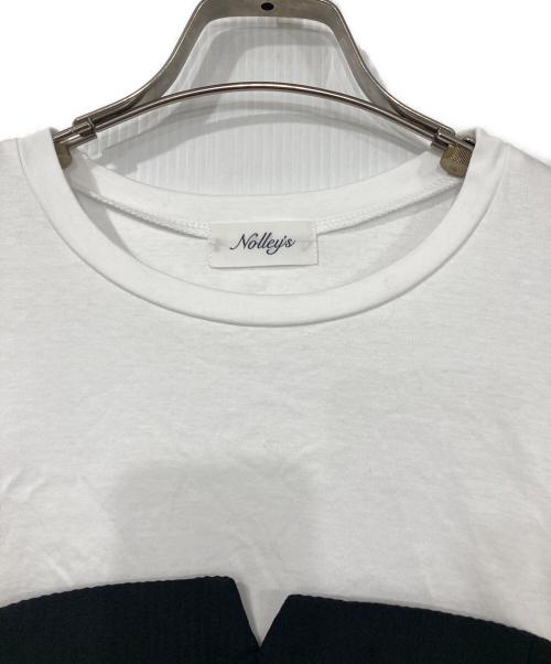 NOLLEY'S（ノーリーズ）NOLLEY'S (ノーリーズ) ビスチェ風コンビTシャツ ホワイト×ブラック サイズ:38の古着・服飾アイテム