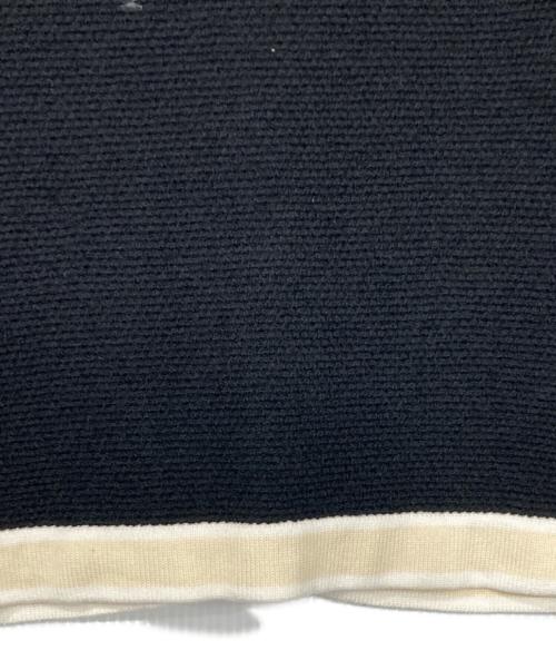 NOLLEY'S（ノーリーズ）NOLLEY'S (ノーリーズ) 配色ニットジャケット ブラック×アイボリー サイズ:38の古着・服飾アイテム