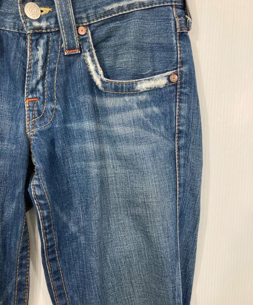 TRUE RELIGION（トゥルー レリジョン）TRUE RELIGION (トゥルー レリジョン) JOEYダメージ加工フレアデニムパンツ インディゴ サイズ:W28×L33の古着・服飾アイテム