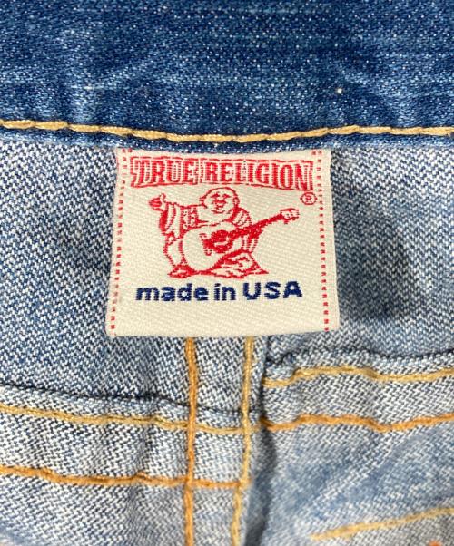 TRUE RELIGION（トゥルー レリジョン）TRUE RELIGION (トゥルー レリジョン) JOEYダメージ加工フレアデニムパンツ インディゴ サイズ:W28×L33の古着・服飾アイテム