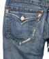 中古・古着 TRUE RELIGION (トゥルー レリジョン) JOEYダメージ加工フレアデニムパンツ インディゴ サイズ:W28×L33：8000円