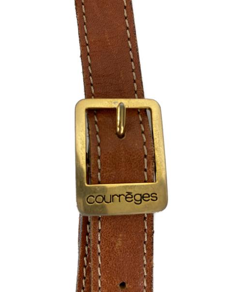 courreges（クレージュ）courreges (クレージュ) ショルダーバッグ グリーン×ブラウンの古着・服飾アイテム