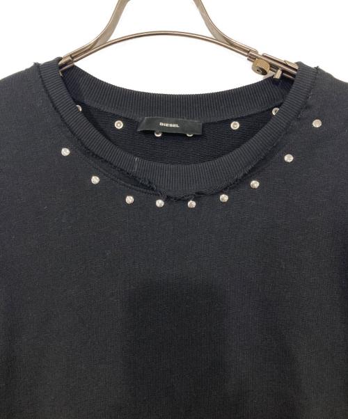 DIESEL（ディーゼル）DIESEL (ディーゼル) D-Rebe/袖レザースタッズワンピース ブラック サイズ:表記なしの古着・服飾アイテム