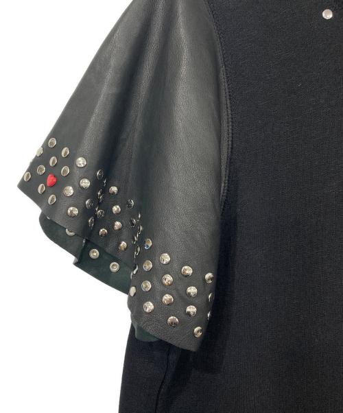 DIESEL（ディーゼル）DIESEL (ディーゼル) D-Rebe/袖レザースタッズワンピース ブラック サイズ:表記なしの古着・服飾アイテム