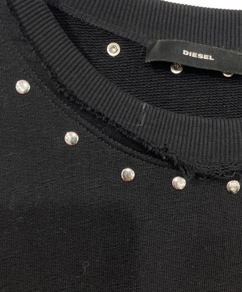 DIESEL（ディーゼル）DIESEL (ディーゼル) D-Rebe/袖レザースタッズワンピース ブラック サイズ:表記なしの古着・服飾アイテム