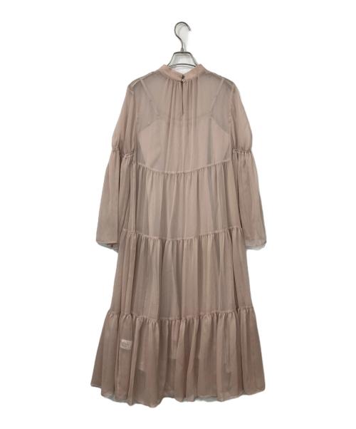 anuans（アニュアンス）anuans (アニュアンス) シアーティアードワンピース ピンク サイズ:Fの古着・服飾アイテム