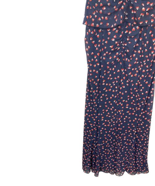 COCODEAL（ココディール）COCODEAL (ココディール) メッシュプリントギャザーワンピース ネイビー サイズ:2の古着・服飾アイテム