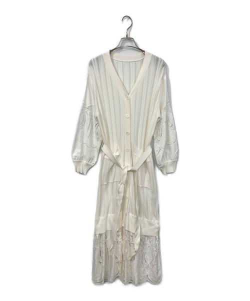 Diagram（ダイアグラム）Diagram (ダイアグラム) ニットワンピース ホワイト サイズ:36の古着・服飾アイテム