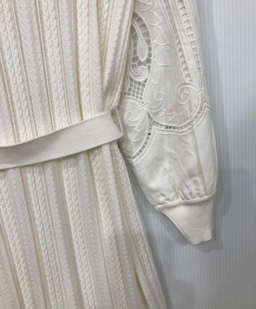 Diagram（ダイアグラム）Diagram (ダイアグラム) ニットワンピース ホワイト サイズ:36の古着・服飾アイテム
