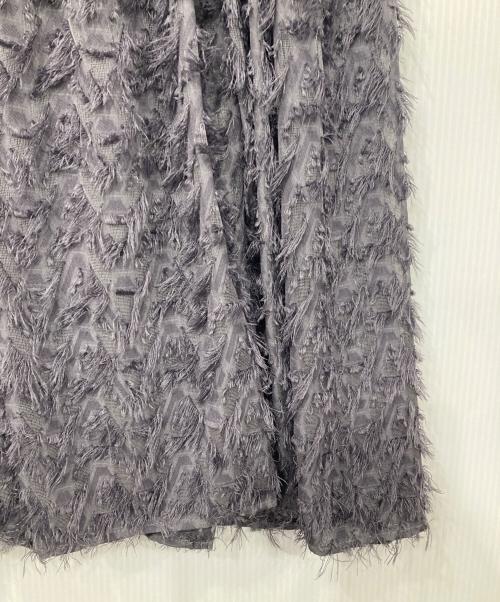 FRAY ID（フレイ アイディー）FRAY ID (フレイ アイディー) フリンジジャガードカシュクールワンピース グレー サイズ:1の古着・服飾アイテム
