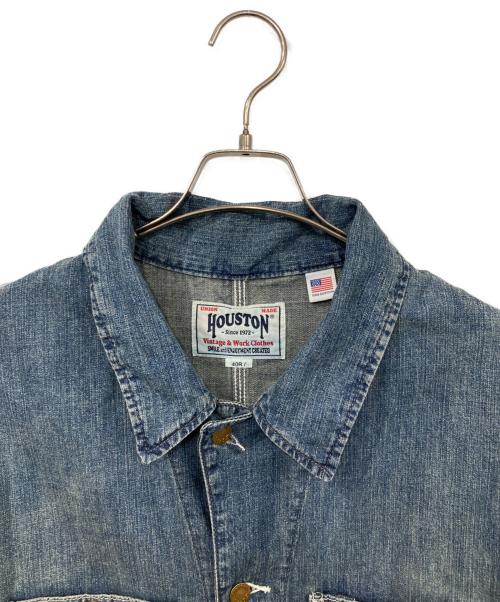 HOUSTON（ヒューストン）HOUSTON (ヒューストン) USAコットン デニム カバーオール インディゴ サイズ:40Rの古着・服飾アイテム