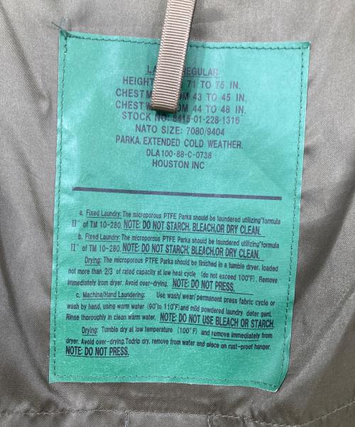 HOUSTON（ヒューストン）HOUSTON (ヒューストン) ECWCS PARKA カーキ サイズ:LARGE REGULARの古着・服飾アイテム