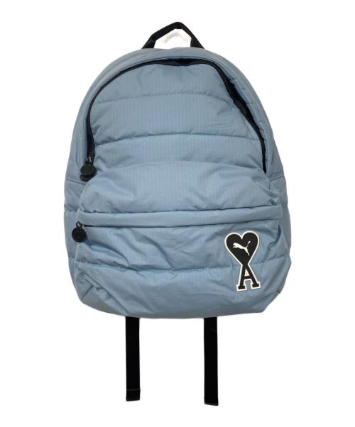 PUMA（プーマ）PUMA (プーマ) AMI PARIS (アミ パリス) コラボキルティングリュック ブルーの古着・服飾アイテム