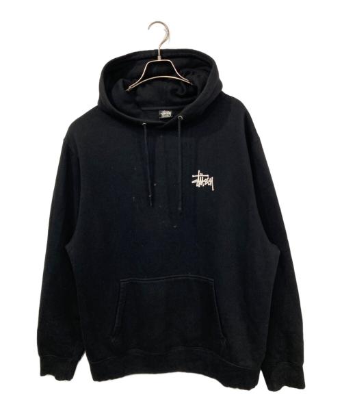 stussy（ステューシー）stussy (ステューシー) 裏起毛ロゴフーディ ブラック サイズ:XLの古着・服飾アイテム