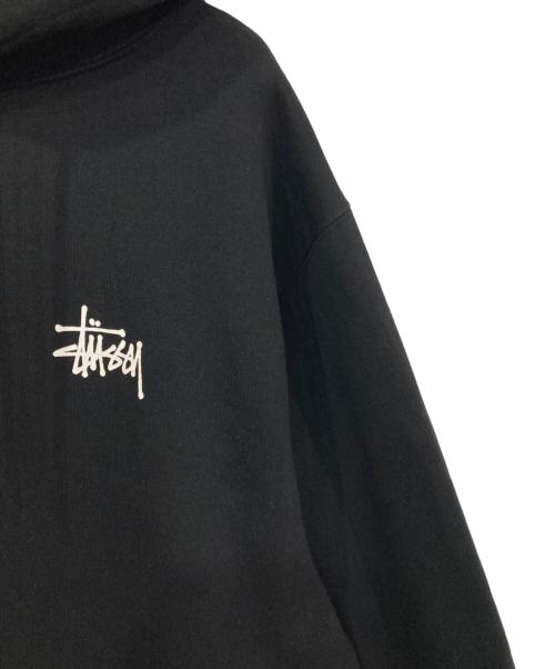 stussy（ステューシー）stussy (ステューシー) 裏起毛ロゴフーディ ブラック サイズ:XLの古着・服飾アイテム