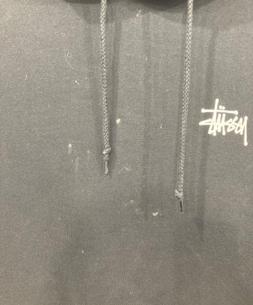 stussy（ステューシー）stussy (ステューシー) 裏起毛ロゴフーディ ブラック サイズ:XLの古着・服飾アイテム