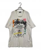 stussyステューシー）の古着「プリントTシャツ」｜ホワイト