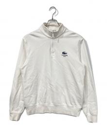 LACOSTE（ラコステ）の古着「ハーフジップスウェット」｜ホワイト