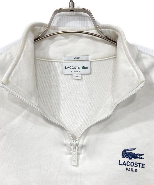 LACOSTE（ラコステ）LACOSTE (ラコステ) ハーフジップスウェット ホワイト サイズ:Mの古着・服飾アイテム