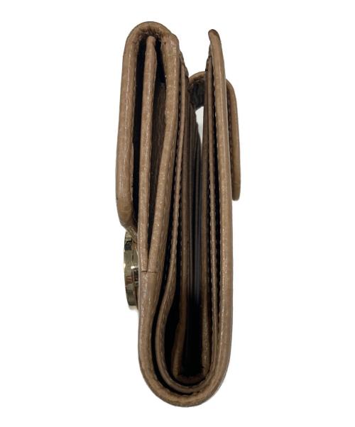 GUCCI（グッチ）GUCCI (グッチ) インターロッキングG Wホック コンパクト財布 ベージュの古着・服飾アイテム
