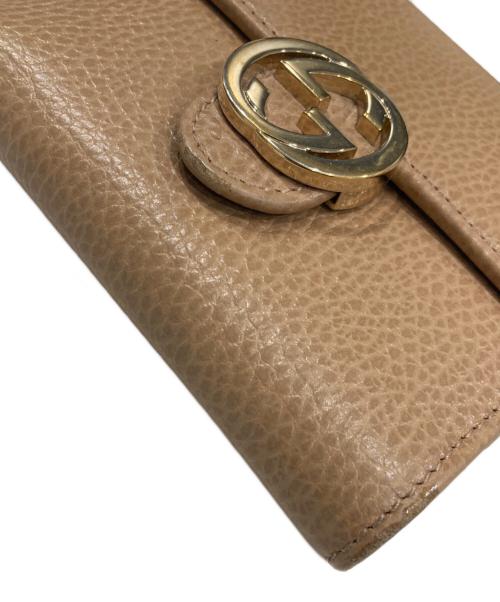 GUCCI（グッチ）GUCCI (グッチ) インターロッキングG Wホック コンパクト財布 ベージュの古着・服飾アイテム