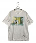LOGOTELロゴテル）の古着「シングルステッチプリントTシャツ」｜ホワイト