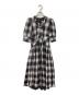 HER LIP TO（ハーリップトゥ）の古着「Chelsea Checked Tie Dress」｜ブラウン×グレー