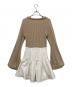ANDMARY (アンドマリー) Tess blouse mini dress ブラウン×ホワイト サイズ:FREE：6000円