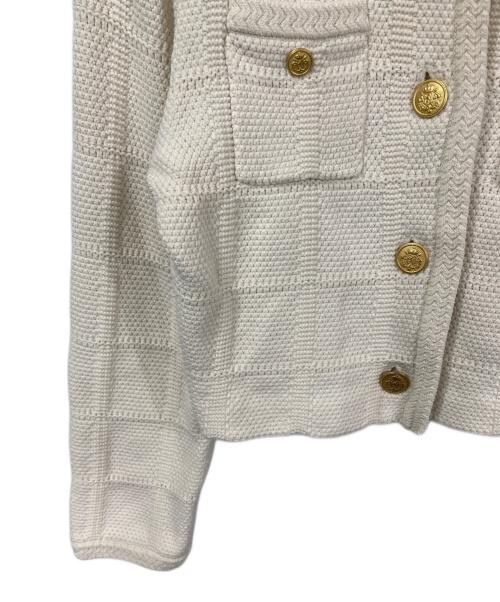 Snidel（スナイデル）Snidel (スナイデル) ツイードニットジャケット アイボリー サイズ:Fの古着・服飾アイテム