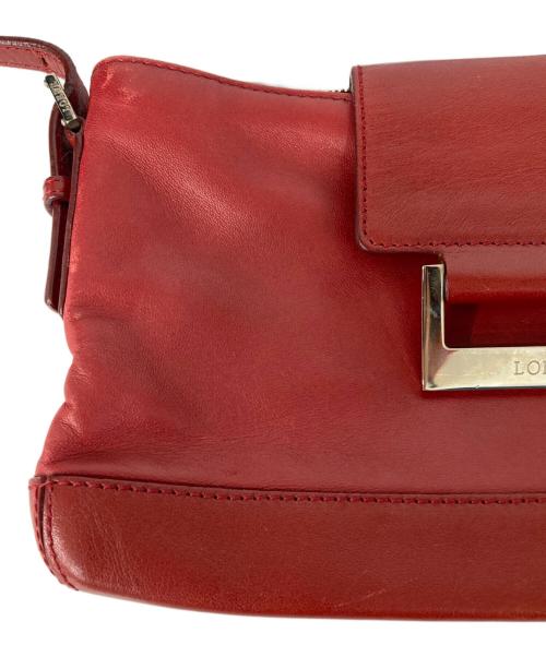 LOEWE（ロエベ）LOEWE (ロエベ) レザーセミショルダーバッグ レッドの古着・服飾アイテム
