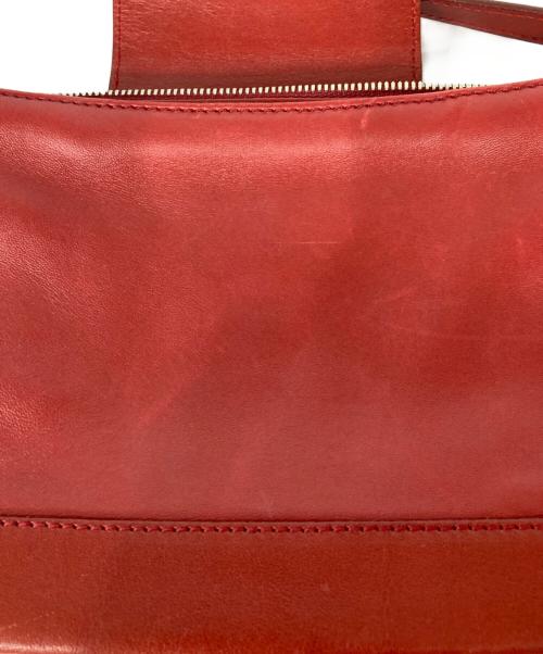 LOEWE（ロエベ）LOEWE (ロエベ) レザーセミショルダーバッグ レッドの古着・服飾アイテム