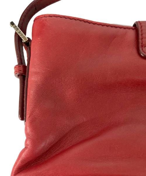 LOEWE（ロエベ）LOEWE (ロエベ) レザーセミショルダーバッグ レッドの古着・服飾アイテム