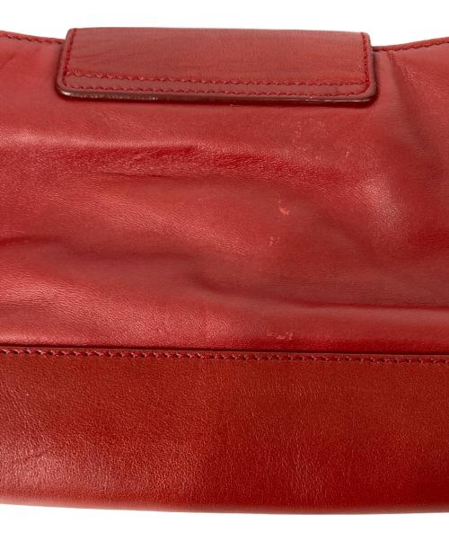 LOEWE（ロエベ）LOEWE (ロエベ) レザーセミショルダーバッグ レッドの古着・服飾アイテム