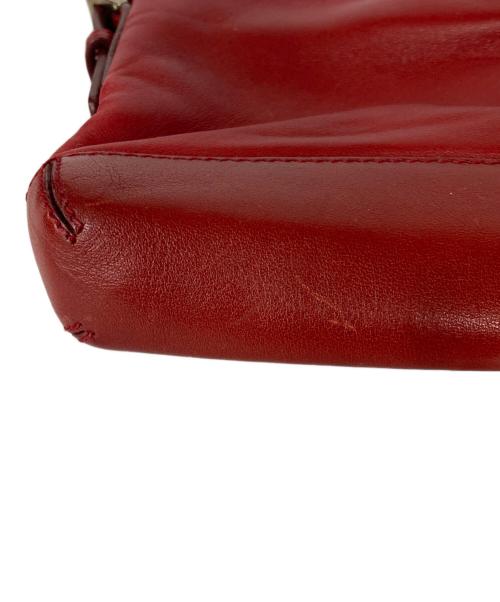 LOEWE（ロエベ）LOEWE (ロエベ) レザーセミショルダーバッグ レッドの古着・服飾アイテム