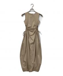 vallan（バラン）の古着「Sleeveless Cutout Tie Dress」｜ベージュ