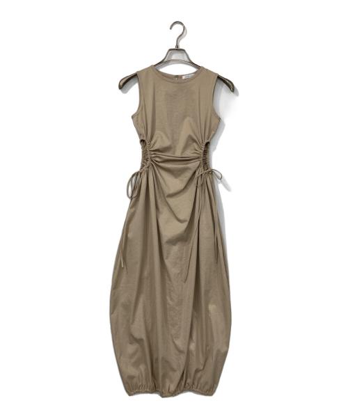 vallan（バラン）VALLAN (バラン) Sleeveless Cutout Tie Dress ベージュ サイズ:Fの古着・服飾アイテム