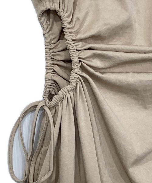 vallan（バラン）VALLAN (バラン) Sleeveless Cutout Tie Dress ベージュ サイズ:Fの古着・服飾アイテム