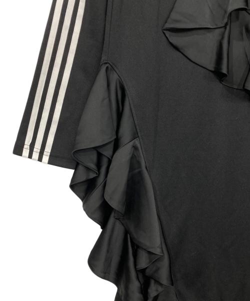 adidas（アディダス）adidas (アディダス) ×J Koo (ジェイクー) アシンメトリーフリルドレス ブラック サイズ:Mの古着・服飾アイテム