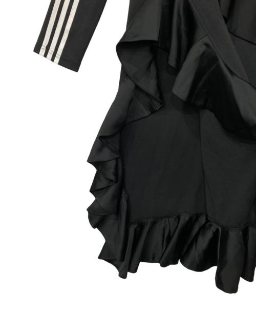 adidas（アディダス）adidas (アディダス) ×J Koo (ジェイクー) アシンメトリーフリルドレス ブラック サイズ:Mの古着・服飾アイテム