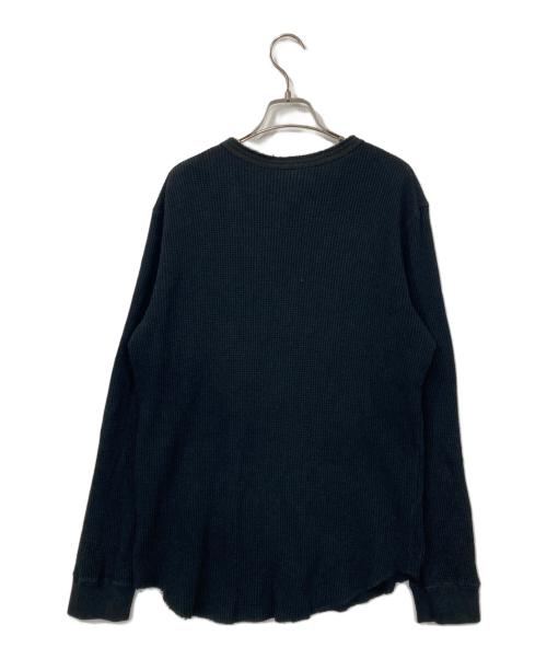 Urig（ウーリッヒ）urig (ウーリッヒ) ヘンリーネック サーマルロングスリーブTシャツ ブラック サイズ:2の古着・服飾アイテム