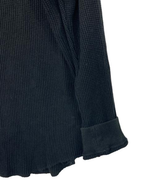 Urig（ウーリッヒ）urig (ウーリッヒ) ヘンリーネック サーマルロングスリーブTシャツ ブラック サイズ:2の古着・服飾アイテム