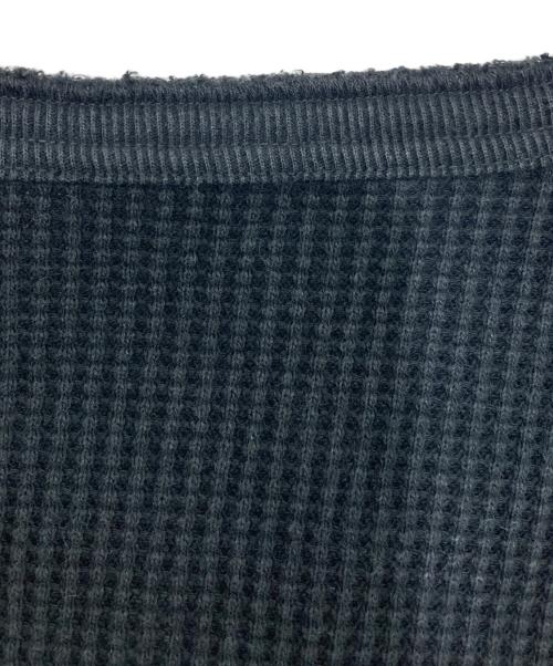 Urig（ウーリッヒ）urig (ウーリッヒ) ヘンリーネック サーマルロングスリーブTシャツ ブラック サイズ:2の古着・服飾アイテム