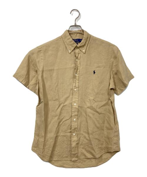 POLO RALPH LAUREN（ポロ・ラルフローレン）POLO RALPH LAUREN (ポロ・ラルフローレン) リネン半袖シャツ ベージュ サイズ:Mの古着・服飾アイテム
