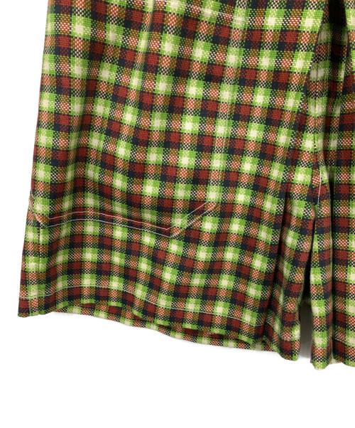 TOGA PULLA（トーガ プルラ）TOGA PULLA (トーガ プルラ) Cotton twill check short pants グリーン×レッド サイズ:36の古着・服飾アイテム