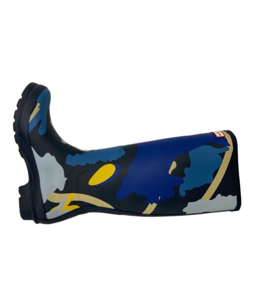 HUNTER（ハンター）HUNTER (ハンター) ロックプールカモ柄レインブーツ ブルー サイズ:UK5の古着・服飾アイテム